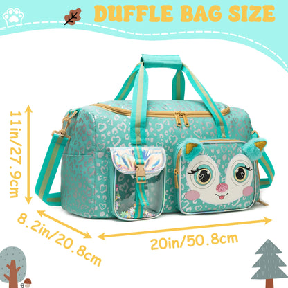 Girls Travel Duffle Bag with Shoe Compartment Sports Duffel   Pack Travel Luggage Handbag Outdoor Camping