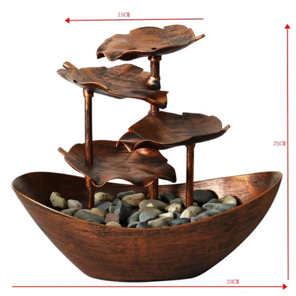 Home Decor Water Flow Decorative Ornaments New Display House Iron Interior Modern Living Home Desktop Metal Craft Decoration