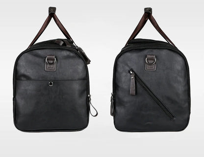 PU Leather Travel Duffel Bag Luggage Weekender Overnight Tote for Men Women Gym Sports Crossbody Carry on Waterproof  Handbags