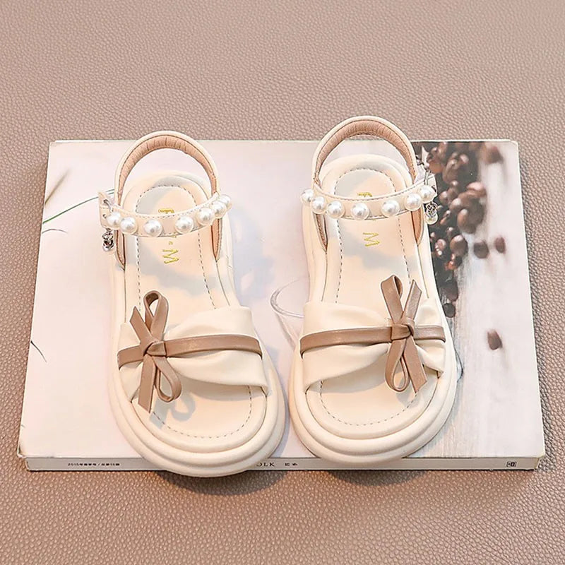Girls' Shoes Children's Princess Sandals 2025 New Summer Summer Baby Soft Soled Ocean Beach Big Children's Sandals