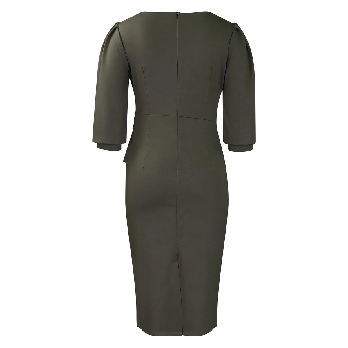 Elegant Office Dresses for Women O Neck Half Sleeve Sheath Package Hips Formal Business Work Wear Vestidos Mujer Dress Clothes