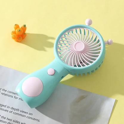 Portable Handheld Fans USB Charging Cartoon Desktop Mini Fan Fisherman Student Summer Outdoor Climbing Fishing Tools Fans