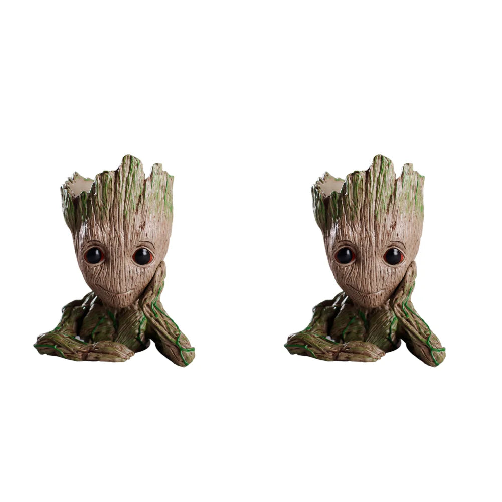 Home Decoration Crafts Flower Pot Miniature Model Office Desktop Display Cartoon Figurines Handicrafts Decor Tree Man Ornament