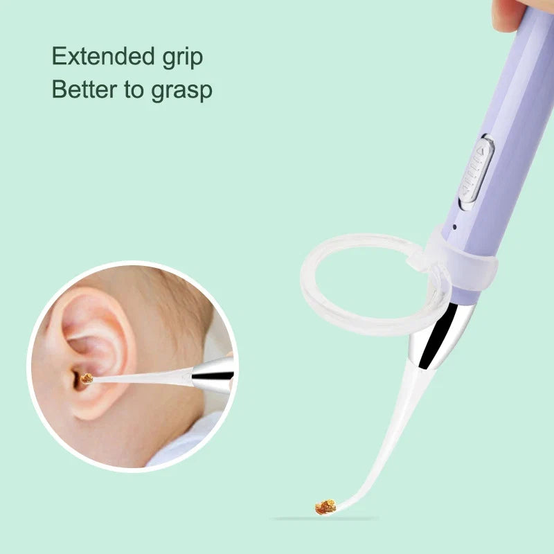Baby Ear Cleaner Tweezer Soft Ear Picks LED Flash Light Ear Wax Curette Picker Ear Cleaning Tool Ear Wax Dig Removal Earpick Set