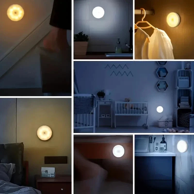 Motion Sensor Night Light - Wireless LED Detector Lamp for Bedroom, Staircase, Closet, and Room Decor-