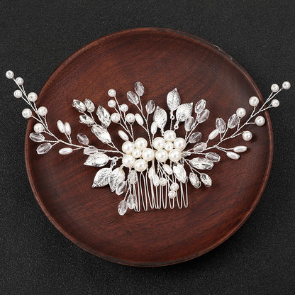 Wedding Hair Accessories Flower Hair Clips Hairpin Crystal Bride Headdress for Women Faux Pearl Barrettes Hair Combs Hair Decor