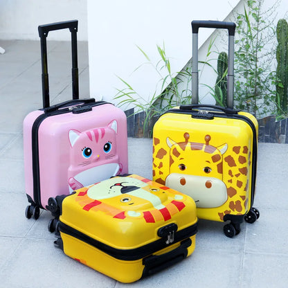 Children's Trolley Case Universal Wheel Cartoon Animal Portable Luggage Multi Function Boarding Case