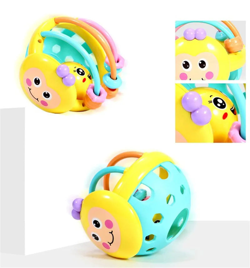 Baby Sensory Teether Ball with BPA-free silicone, easy-grip design, and soft rattle for newborns and infants