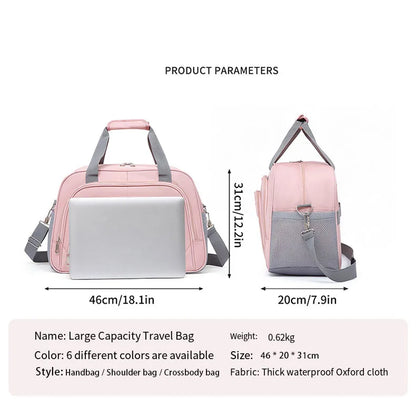 Large-Capacity Travel Bag, Short-Distance Business Trip Tote Bag, Wet and Dry Separation Fitness Bag, Lightweight Waterproof Luggage Bag, Unisex Sports Bag