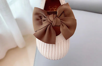 Hot﻿ Kawaii Casual Shoe Children S Shoes Autumn Girls Leather Shoes Bow Square Toe 1 Year Old Baby Soft Sole Walking