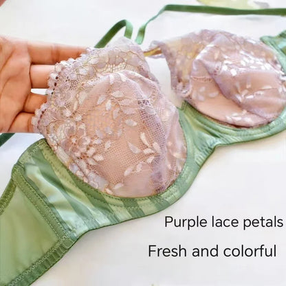 New Sexy Lingerie For Women Thin Large Chest To Show Small Chest Spicy Girl Bra Set Push Up Anti-sagging Bra