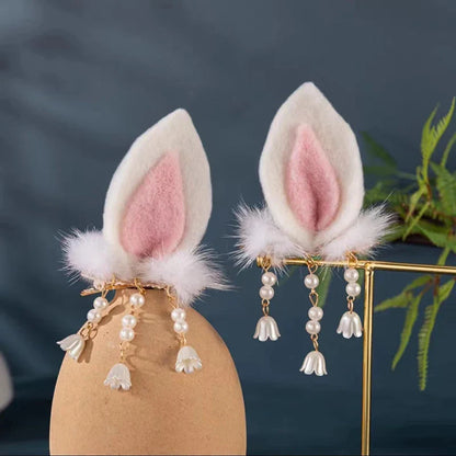 Children's Hairball Little Rabbit Hair Clip Hanfu Headwear Ancient Style Costume Hairball Pair Clip