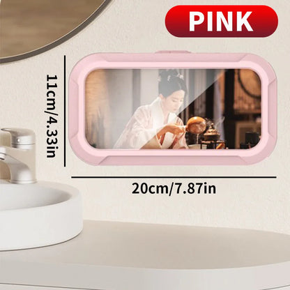 Waterproof phone storage box, can be rotated for appeal, and can be used for both showering and watching TV shows
