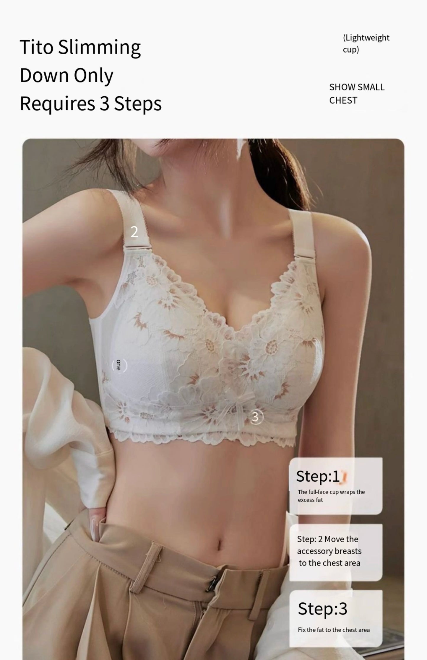 Lace honeycomb cup underwear plus size underwired full cup breathable anti sagging tucked pair breast bra