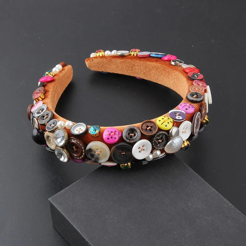 Gorgeous Personality Rhinestone Headwear Fashion Hairband Luxury Baroque Rhinestone Headband Wedding Ladies Bridal Hair