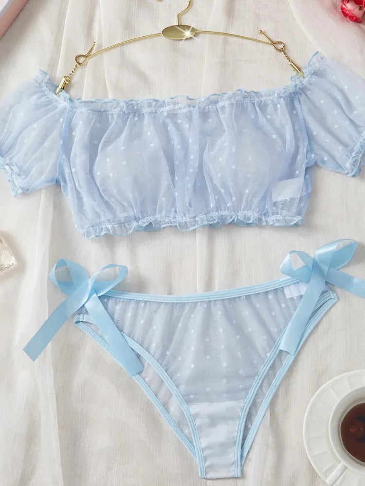 Erotic Lingerie Mesh Thin Transparent Bra Suspender Sex Shop Sexy Naughty Underwear Babydoll Open Anal Exotic Underwear Women