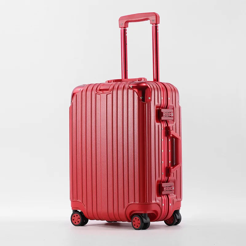 Magnesium Aluminum Alloy Luggage Set, 20" Carry-On & 28" Travel Suitcase with TSA Lock, Lightweight Durable