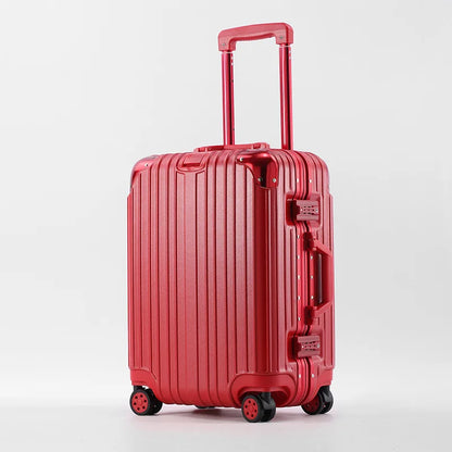 Magnesium Aluminum Alloy Luggage Set, 20" Carry-On & 28" Travel Suitcase with TSA Lock, Lightweight Durable