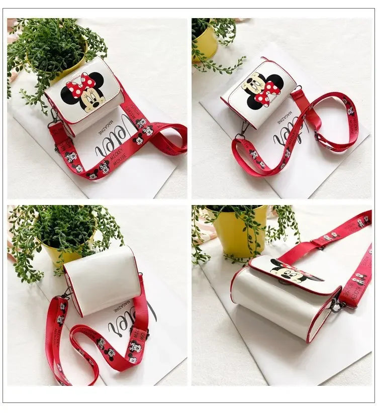 Cartoon Women's Bag Mickey Mouse Pictures Shoulder Bags Cute Girl Messenger Bag Coin Purse Fashion Anime Women Bags Gifts