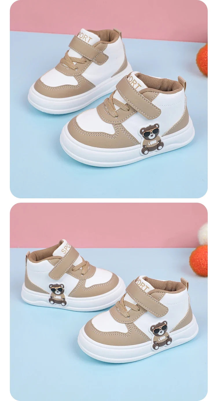 New Baby Girls Sneakers Board Shoes Cartoon Prints Soft Bottom Non-slip Children Casual Walking Shoes Boy Kids Children Shoes