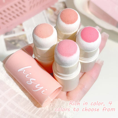 Soft Fog Blush Stick - Energetic and Bouncy, Korean Style, Brightening, Dual-Use for Lips and Cheeks