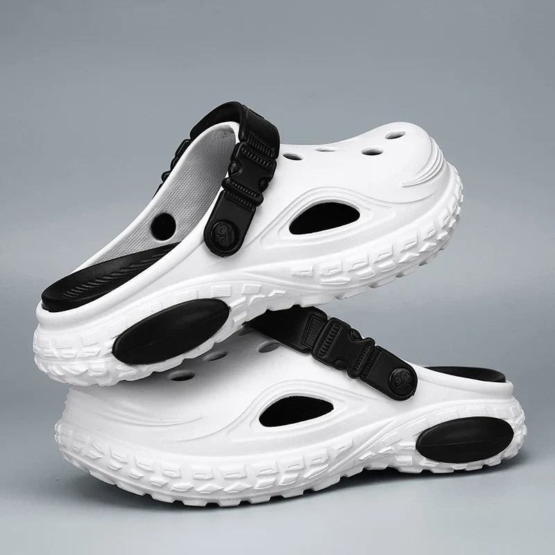 Summer Men's Thick Soled Non-Slip Breathable Toe-Cap Sandals Casual Beach Slippers