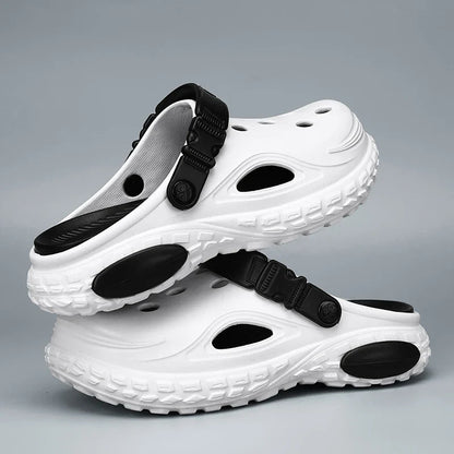 Summer Men's Thick Soled Non-Slip Breathable Toe-Cap Sandals Casual Beach Slippers