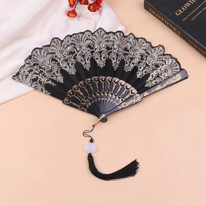 Wedding,Dance,Handheld,Folding Fan,Plastic Fan,Chinese Style,Art Craft