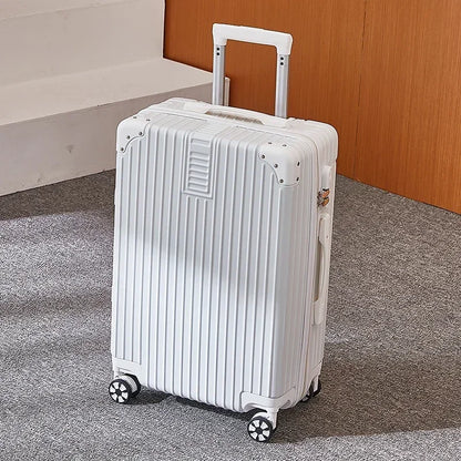 100% Aluminum Magnesium Alloy Luggage Trolley - 20-28 Inch Carry-On With Cup Holder | Lightweight Travel Suitcase