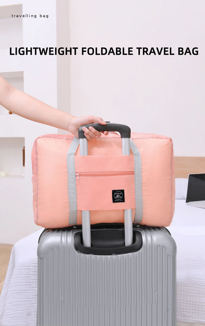 Travel Handbag, Luggage Bag, Travel Storage Bag, Large Capacity Single Shoulder Airplane Bag, Women's Waterproof Folding Bag