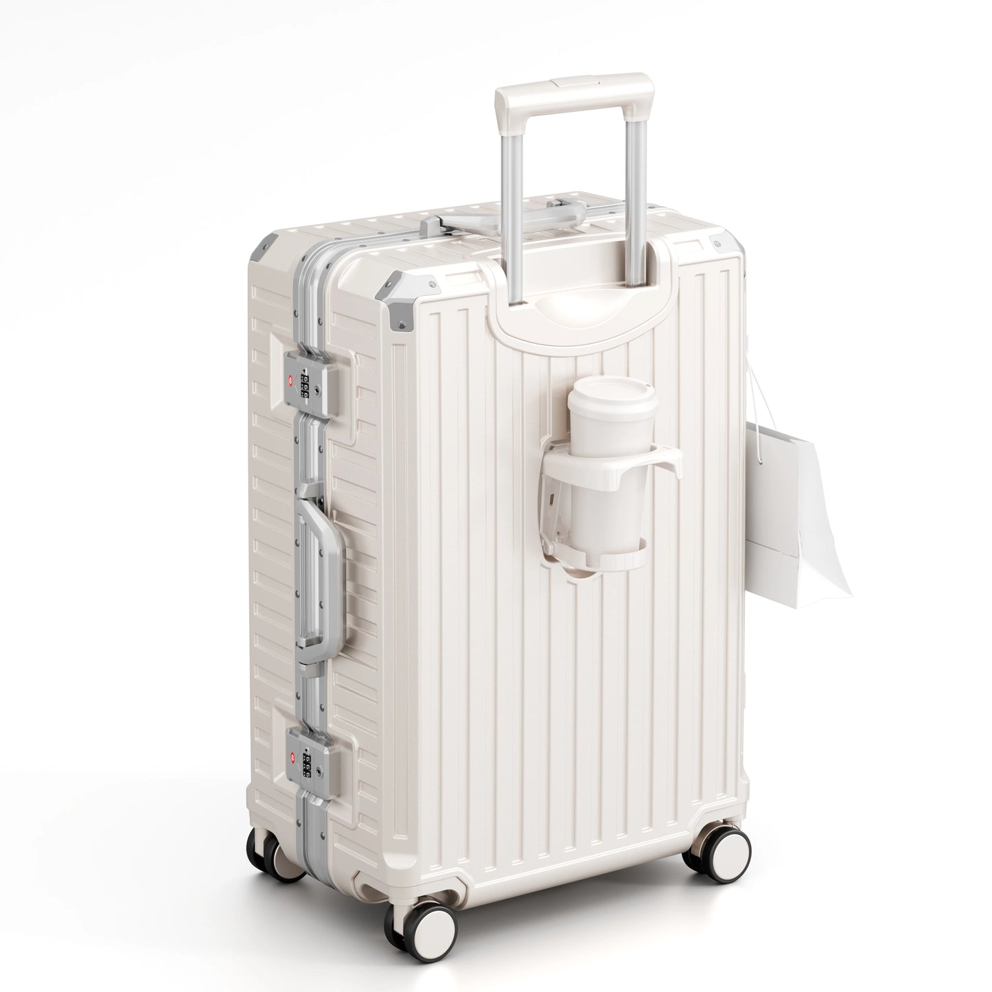 Luggage Unisex 20-inch Carry-On Suitcase 29-inch Large Capacity Aluminum Frame Travel Password Suitcase with Smooth wheels