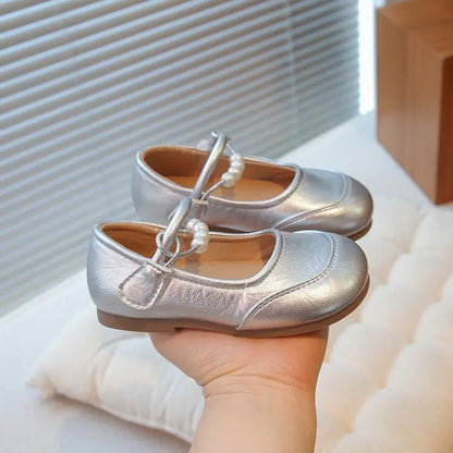 New Kids Leather Shoes Soft Soled Anti Slip Girls Casual Simple Mary Jane Shoe