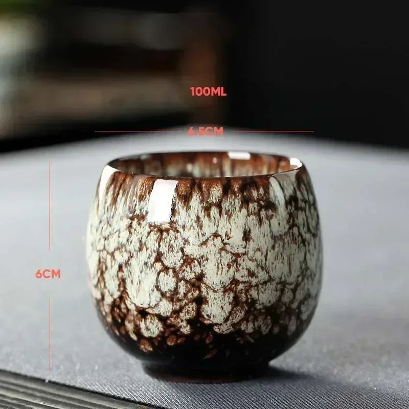 5PCS Ceramic Cups Set Coffee Ceramic Cup Pottery Cups Pottery Tea Cup Drinking Water Teacup With Gift