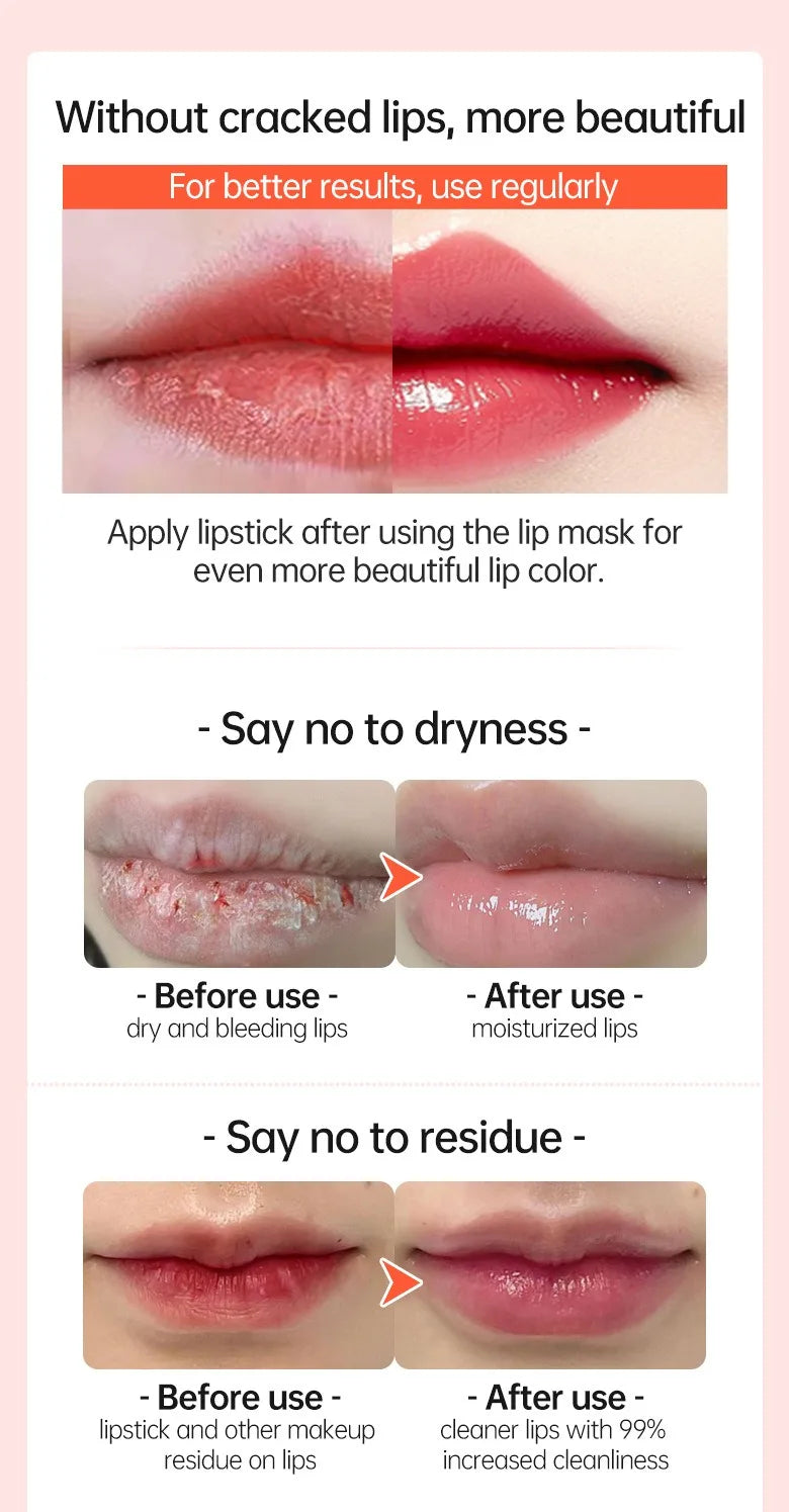 Exfoliating Bubble Lip Balm for Dark Lips Pink Lip Lightening Scrub Moisturizing Lip Mask