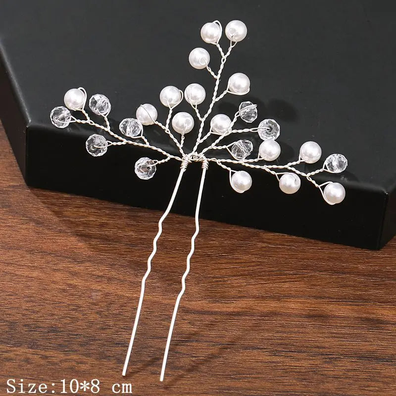 Hair Pins Hair Accessories For Women Wedding Accessories Hair Clips Jewelry Pearl Rhinestone Flower Hair Clip Pins Headpiece