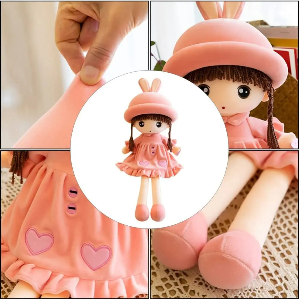 Cute Filled Pp Cotton Girl with Hat Skirt 50cm Height Sweetheart Rag Cozy Cuddle Soft Gift
