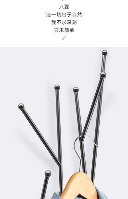 Bedroom Coat Rack House Entrance Hall Standing Clothes Hanger Design Hook Hat Nordic Coat Racks Stores Perchero Home Furniture