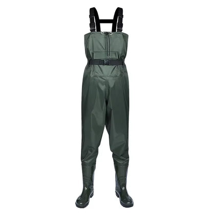 Fishing Wader Pants Overalls With Boots Set Adult Men Women Chest-Lenght Hunting Rice Transplanting Waterproof Trousers Suit
