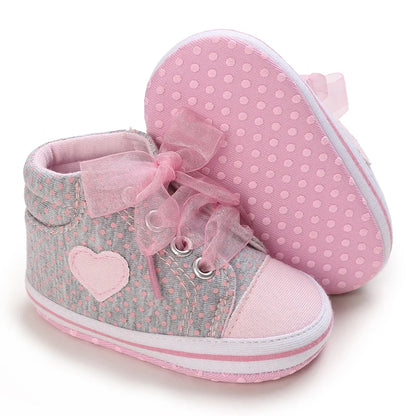Fashionable Baby Girl Shoes Cute Classic Pink Theme Casual Flat Shoes Soft Sole Comfortable Lightweight Walking Shoes