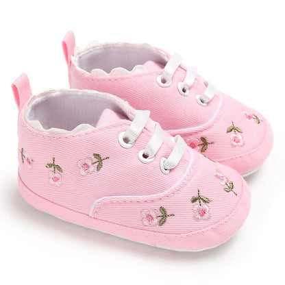 Fashionable Baby Girl Shoes Cute Classic Pink Theme Casual Flat Shoes Soft Sole Comfortable Lightweight Walking Shoes
