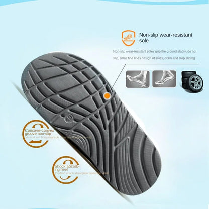 Slippers Men's Summer Large Size 49 Thick-soled Soft Material Arch Shock Absorption Flip-flops Beach Shoes Non-slip Safety Shoes