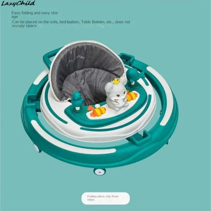 Lazychild Baby Walker 8-gear Adjustable Multi-function Anti-O-leg Anti-rollover Folding Baby Starting Car 5-18 Months Hot New