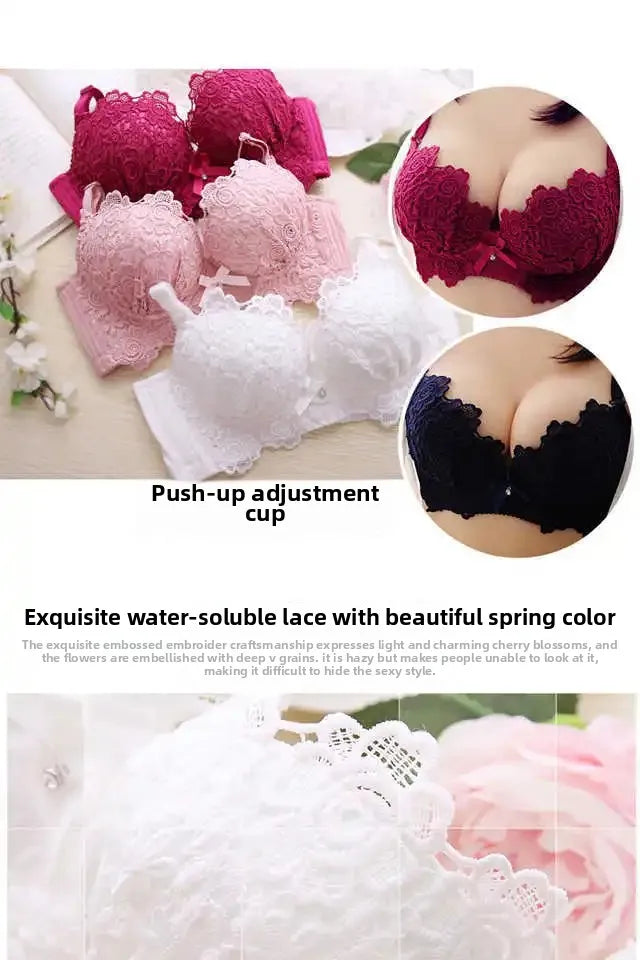 Fashion Sexy Push Up Bra Wire Free Bralette with Adjustable Strap & Inner Padding Seamless Lingerie for Daily/Date Night