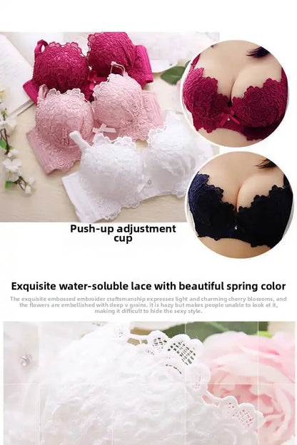 Fashion Sexy Push Up Bra Wire Free Bralette with Adjustable Strap & Inner Padding Seamless Lingerie for Daily/Date Night