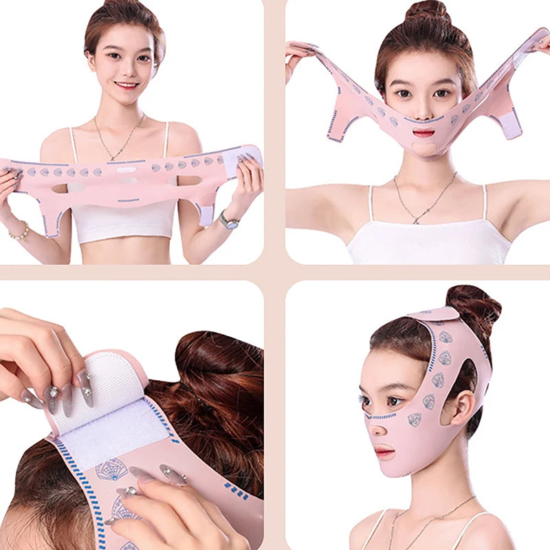 Breathable V Face Cheek Lift Up Band Face Thin Mask Reduce Double Chin V-Line Shaping Bandage Face Bandage Skin Care