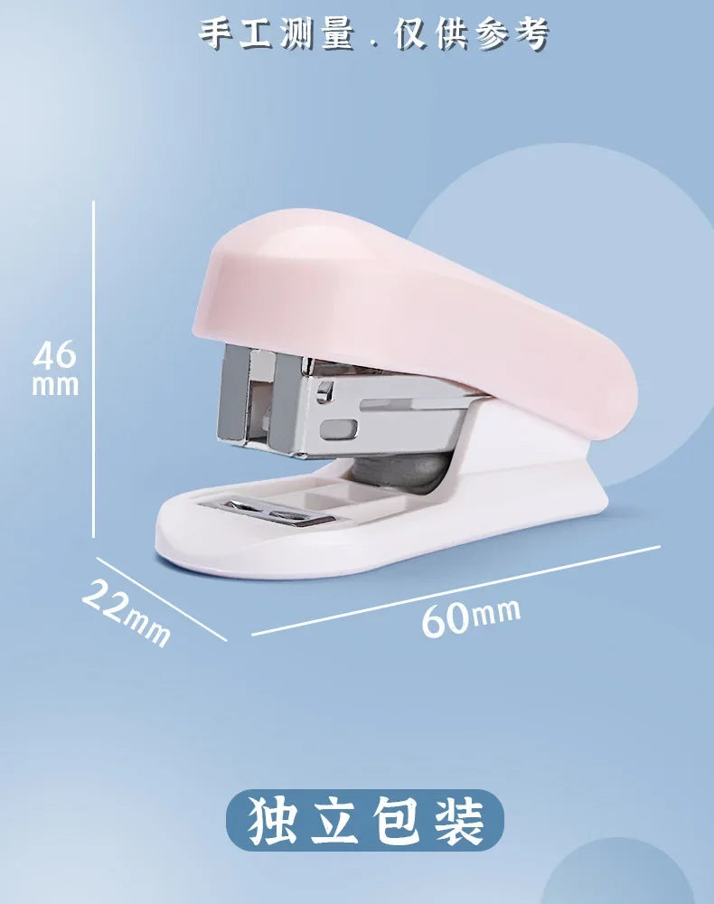 Mini Stapler Set with Staples Cute Rabbit Bear Paper Binder Stationery Office Binding Tools School Supplies
