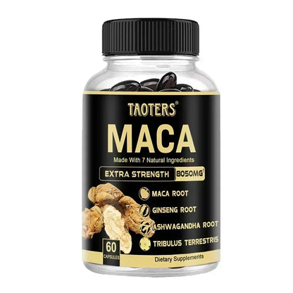 Black Maca Capsules - Enhance Male Strength, Promote Muscle Growth, Improve Endurance, Improve Mood, and Increase EnergySuppleme