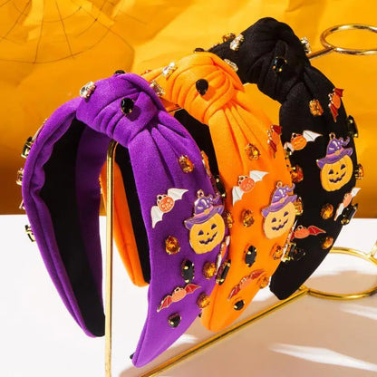 Designer Hair Accessories for Women Featuring Skull, Letters, Diamonds, and Rice Beads, Halloween Styling