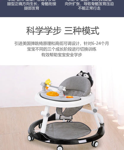 Baby Walker Anti-o-legs Multi-functional Anti-drop Anti-rollover Girl Baby Boy Walking Can Sit on Trolley U-shaped