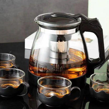 Glass Teapot with Tea Strainer Large Capacity Water Container Chinese Traditional Kung Fu Teaware Tea And Water Separation